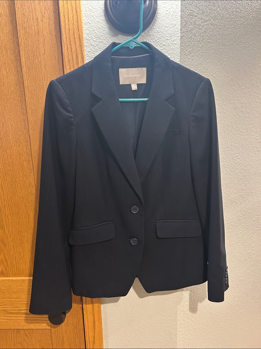 Banana Republic Dark Blue Pinstripe Tailored Blazer and Pants